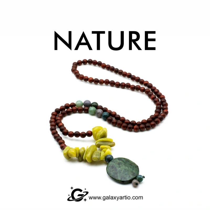 گردنبند سنگ و چوب طبیعت