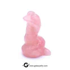 مجسمه تراش دست مار رُز کوارتز