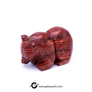 مجسمه تراش دست خرس جاسپر سرخ