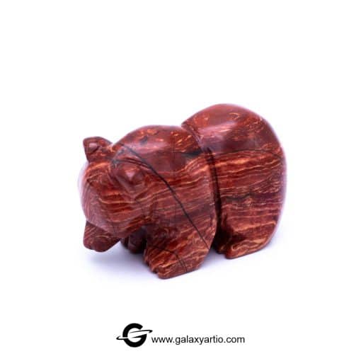 مجسمه تراش دست خرس جاسپر سرخ - Image 3