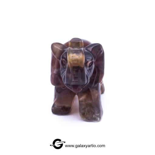 مجسمه تراش دست فیل فلوریت - Image 2