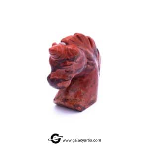 مجسمه تراش دست یونیکورن جاسپر سرخ - Image 4