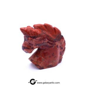 مجسمه تراش دست یونیکورن جاسپر سرخ