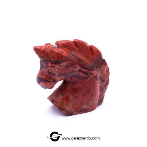 مجسمه تراش دست یونیکورن جاسپر سرخ - Image 2