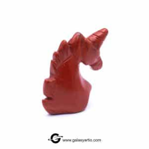 مجسمه تراش دست یونیکورن جاسپر سرخ 2 - Image 3