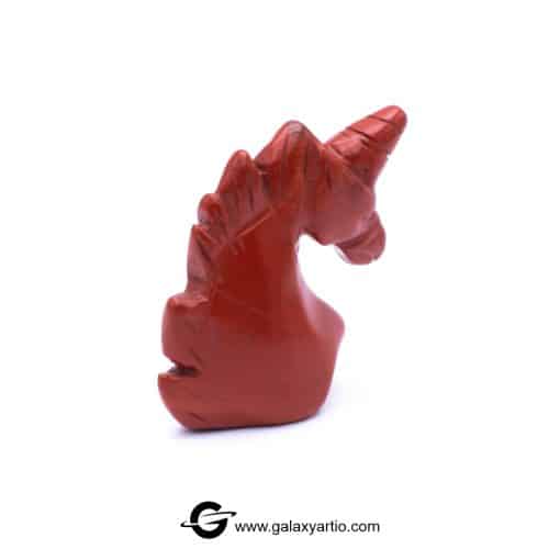 مجسمه تراش دست یونیکورن جاسپر سرخ 2 - Image 3