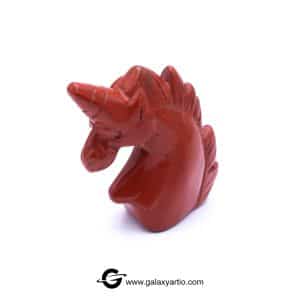 مجسمه تراش دست یونیکورن جاسپر سرخ 2