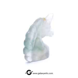 مجسمه تراش دست یونیکورن فلوریت - Image 3