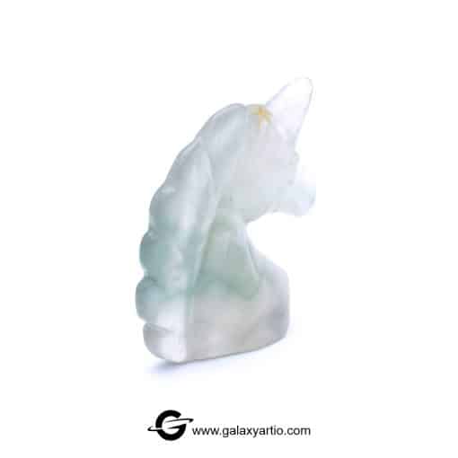 مجسمه تراش دست یونیکورن فلوریت - Image 3