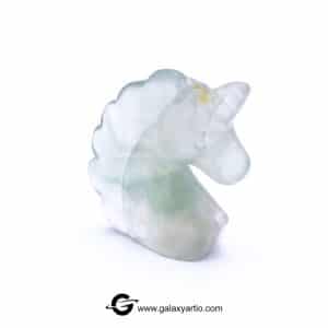 مجسمه تراش دست یونیکورن فلوریت - Image 2