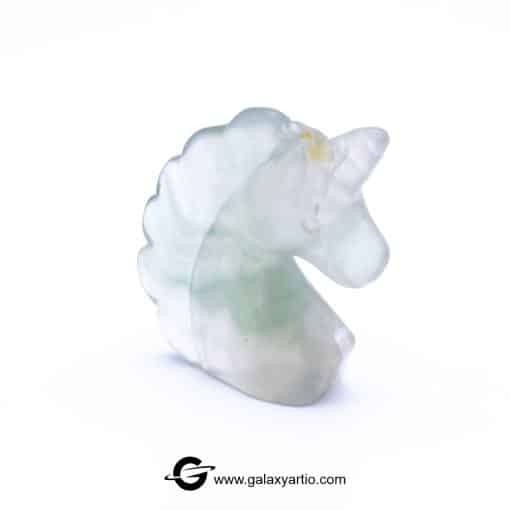 مجسمه تراش دست یونیکورن فلوریت - Image 2