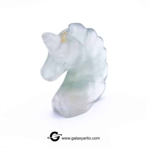 مجسمه تراش دست یونیکورن فلوریت - Image 4