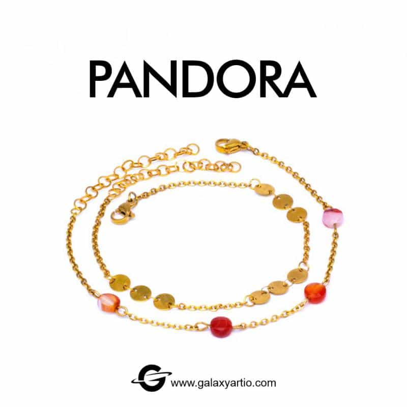 پابند مدل پاندورا-سنگ عقیق سرخ