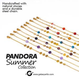 پابند مدل پاندورا-سنگ عقیق سرخ