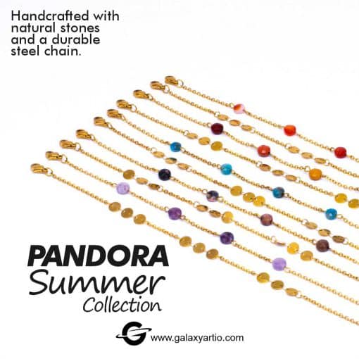 پابند مدل پاندورا-سنگ عقیق سرخ