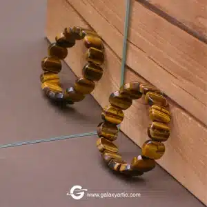 دستبند سنگ چشم ببر تراش دست