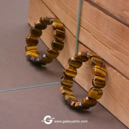 دستبند سنگ چشم ببر تراش دست