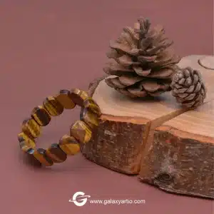 دستبند سنگ چشم ببر تراش دست