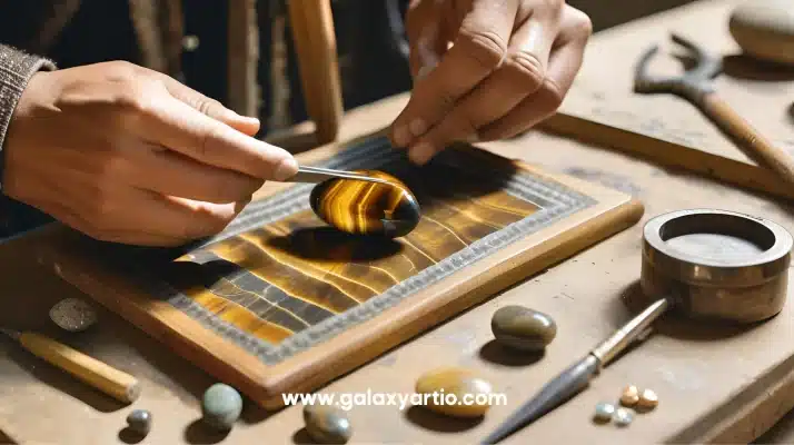 بررسی الگو و ساختار درونی سنگ چشم ببر