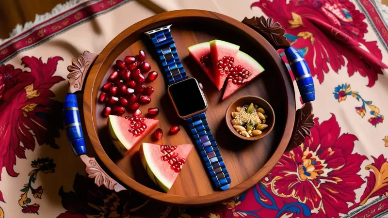 بند سنگی ساعت هوشمند اپل واچ (Apple Watch) با طرح و رنگ‌های طبیعی