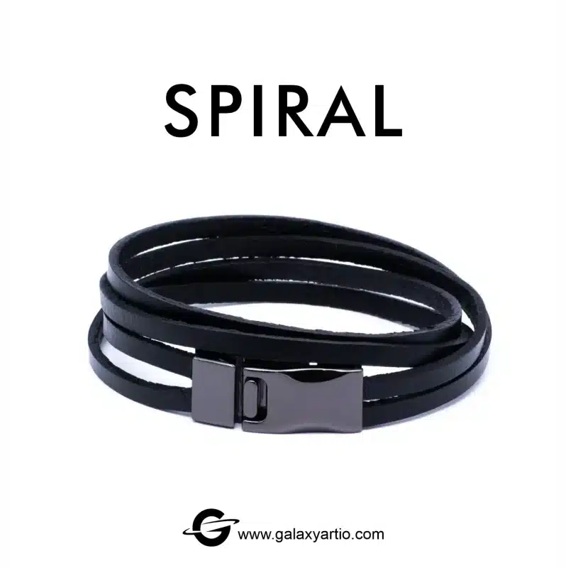 دستبند چرم اسپیرال