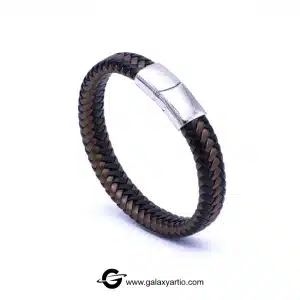 دستبند چرمی لژیون رنگ برنزی