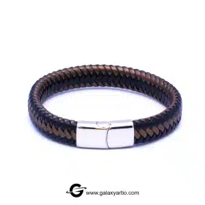 دستبند چرمی لژیون رنگ برنزی