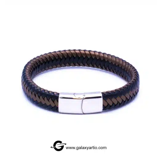 دستبند چرمی لژیون رنگ برنزی