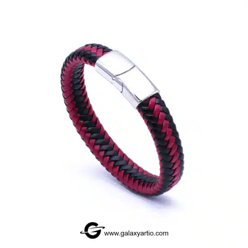 دستبند چرمی لژیون رنگ قرمز