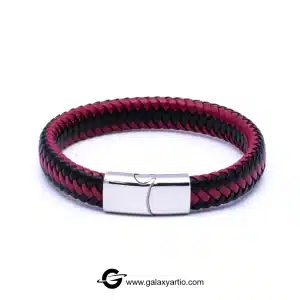 دستبند چرمی لژیون رنگ قرمز