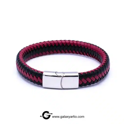 دستبند چرمی لژیون رنگ قرمز