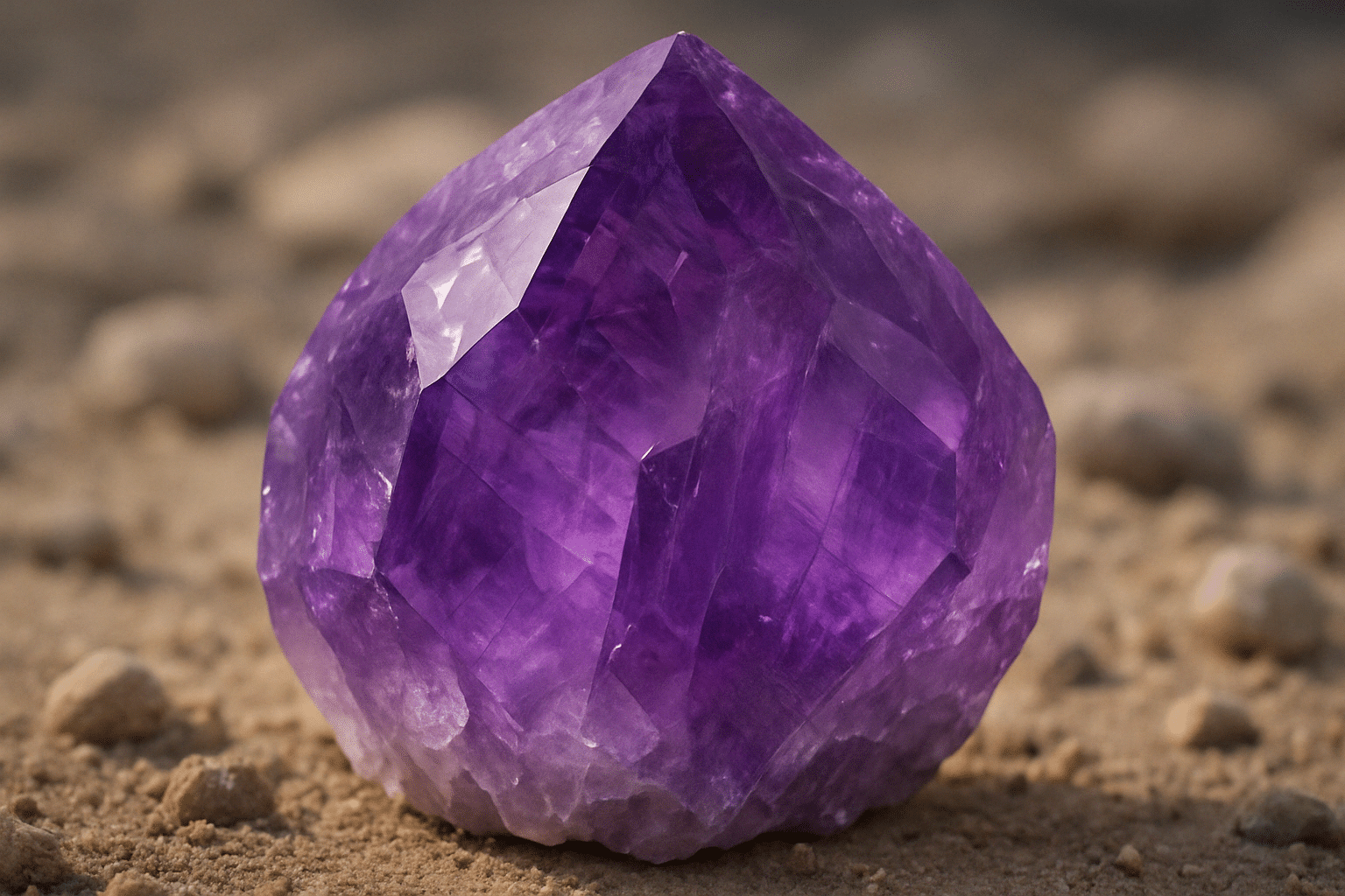 تصویر سنگ آمیتیست بنفش طبیعی با کریستال‌های درخشان