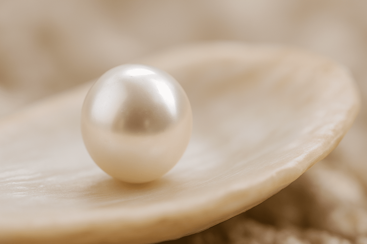 تصویر افقی از سنگ‌ ماه تولد خرداد با ترکیبی از مروارید، مون استون، الکساندریت، زمرد، چشم ببر، سیترین و کریزوپراس.