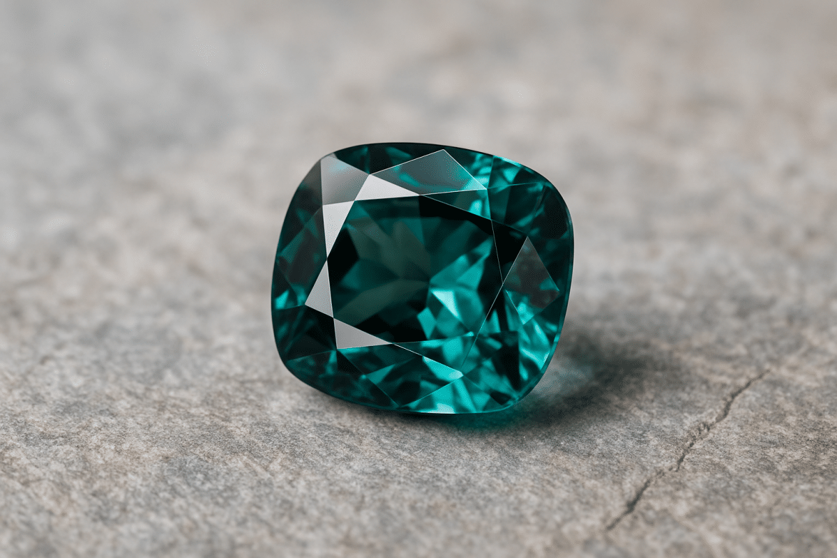 تصویر افقی از سنگ ماه تولد خرداد، الکساندریت نادر و درخشان.