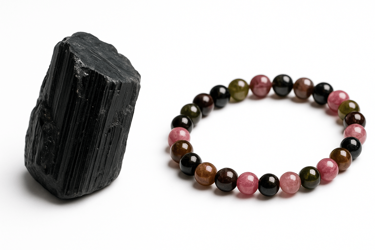 تورمالین صورتی و سبز