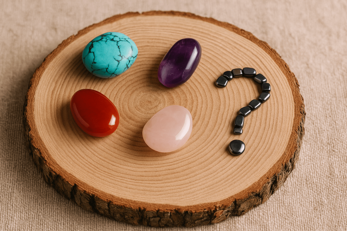 تصویر مفهومی از انتخاب بهترین سنگ قیمتی ایران برای آرامش، تمرکز و عشق