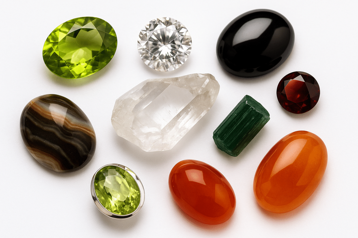 تصویر ترکیبی از تمام سنگ‌ها با چیدمان هنری