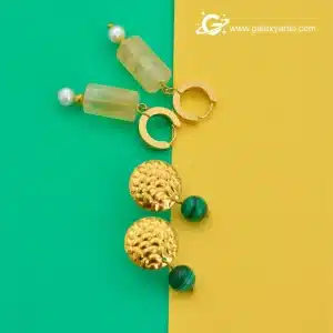 گوشواره سنگ سیترین و مروارید