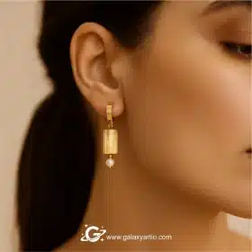 گوشواره سنگ سیترین و مروارید