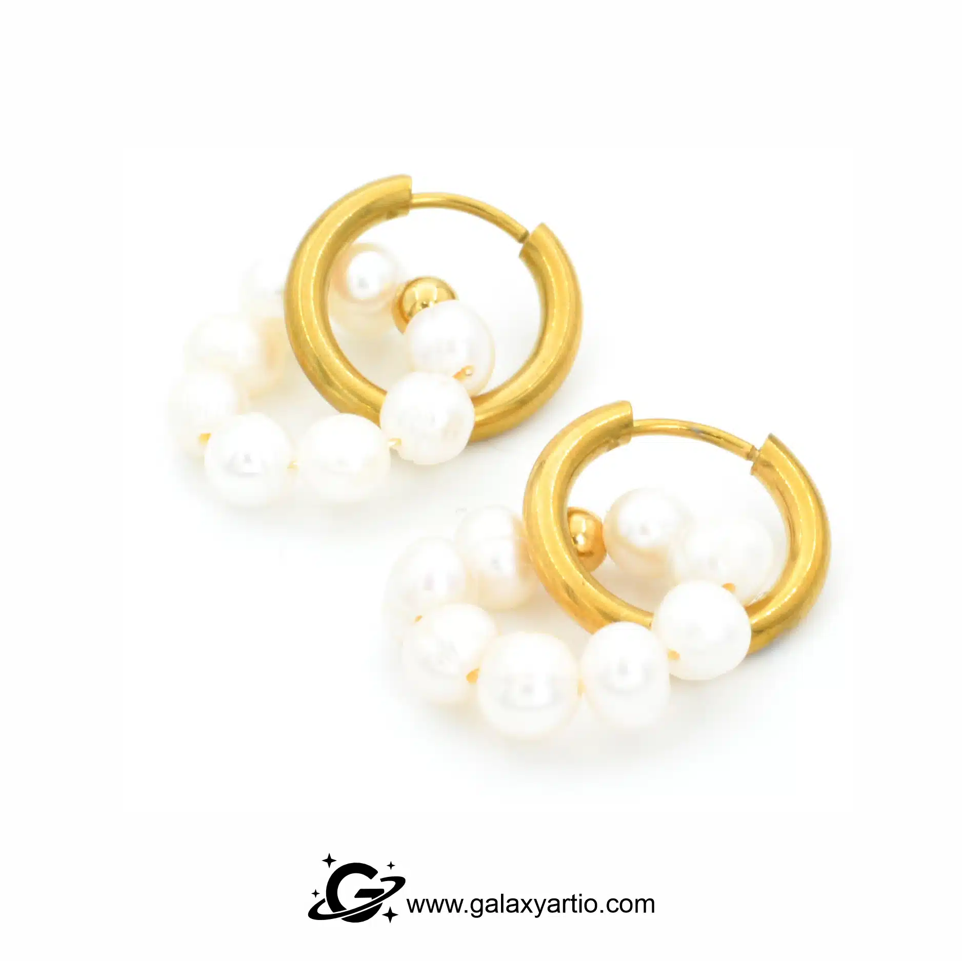 pearl-earrings گوشواره مروارید و استیل