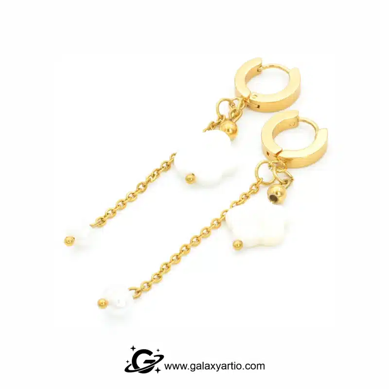 گوشواره صدف و استیل
