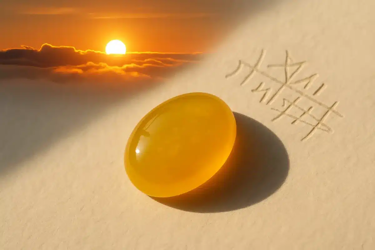 تصویر هنری سنگ شرف‌الشمس در نور طلوع