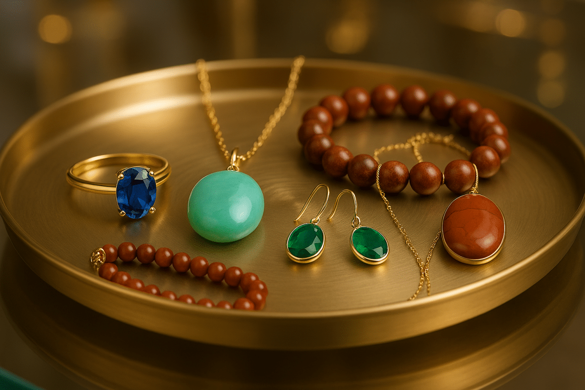 نمایش زیورآلات مرتبط با سنگ متولد ماه شهریور