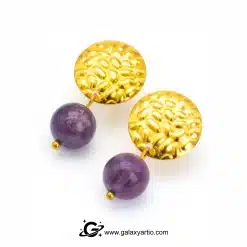 گوشواره سنگ آمیتیست