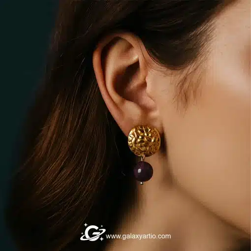 گوشواره سنگ آمیتیست