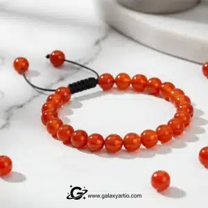 دستبند سنگ عقیق سرخ