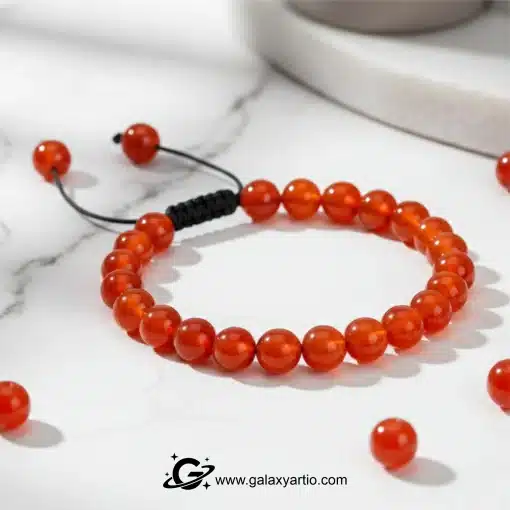 دستبند سنگ عقیق سرخ