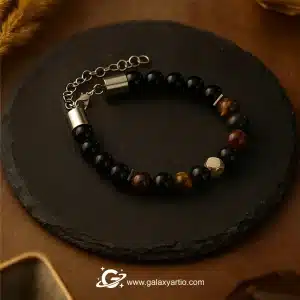 دستبند سنگ و نقره زنیت