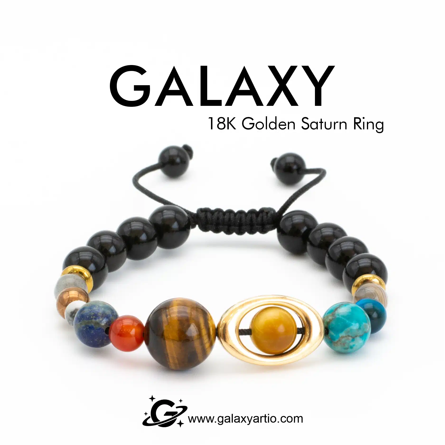 planets-stone-bracelet-with-golden-saturn-ring دستبند طلا سیارات