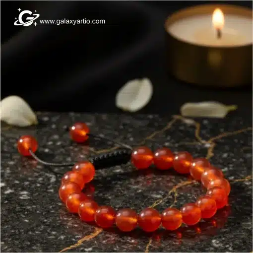 دستبند سنگ عقیق سرخ